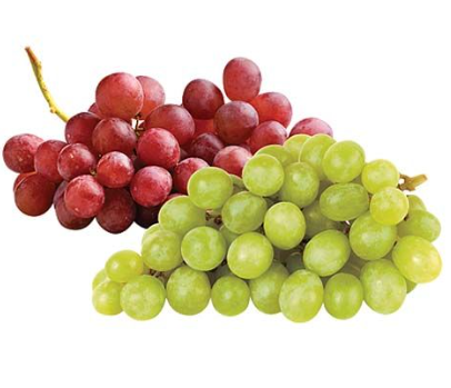 GRAPES BI-COLOUR (GREEN/RED) 500GM PP SEEDLESS (karepe rua-tae -matomato/whero)