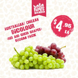 GRAPES BI-COLOUR (GREEN/RED) 500GM PP (karepe rua-tae -matomato/whero)
