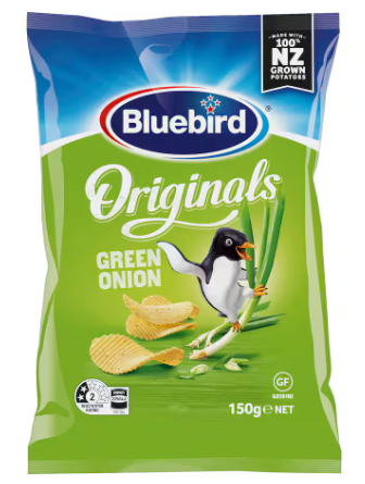 Bluebird Originals Green Onion Potato Chips 150g