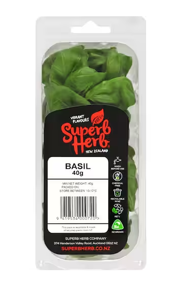 Herbs Cut Basil SH PP 40g Quick Convenient Farmers Box