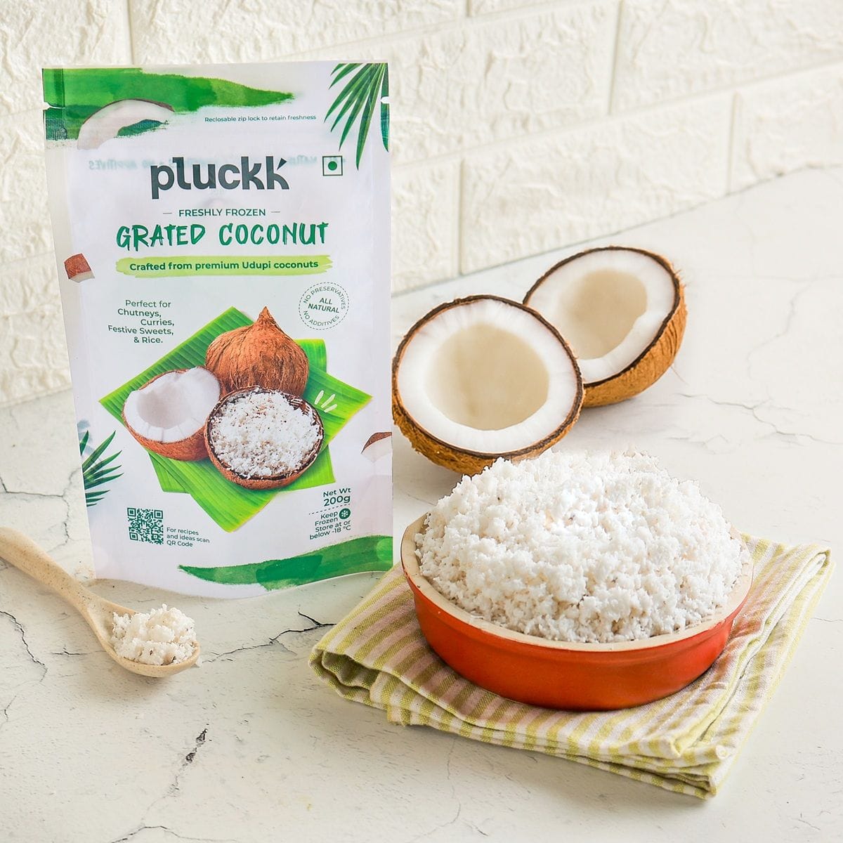 Frozen Grated Coconut 315g - South Indian Frozen -    Farmers Box.