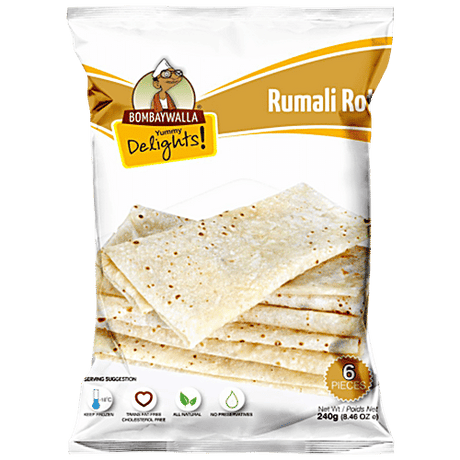 Bombaywalla Roomali Roti 40g x 6 - Frozen Breads -    Farmers Box.