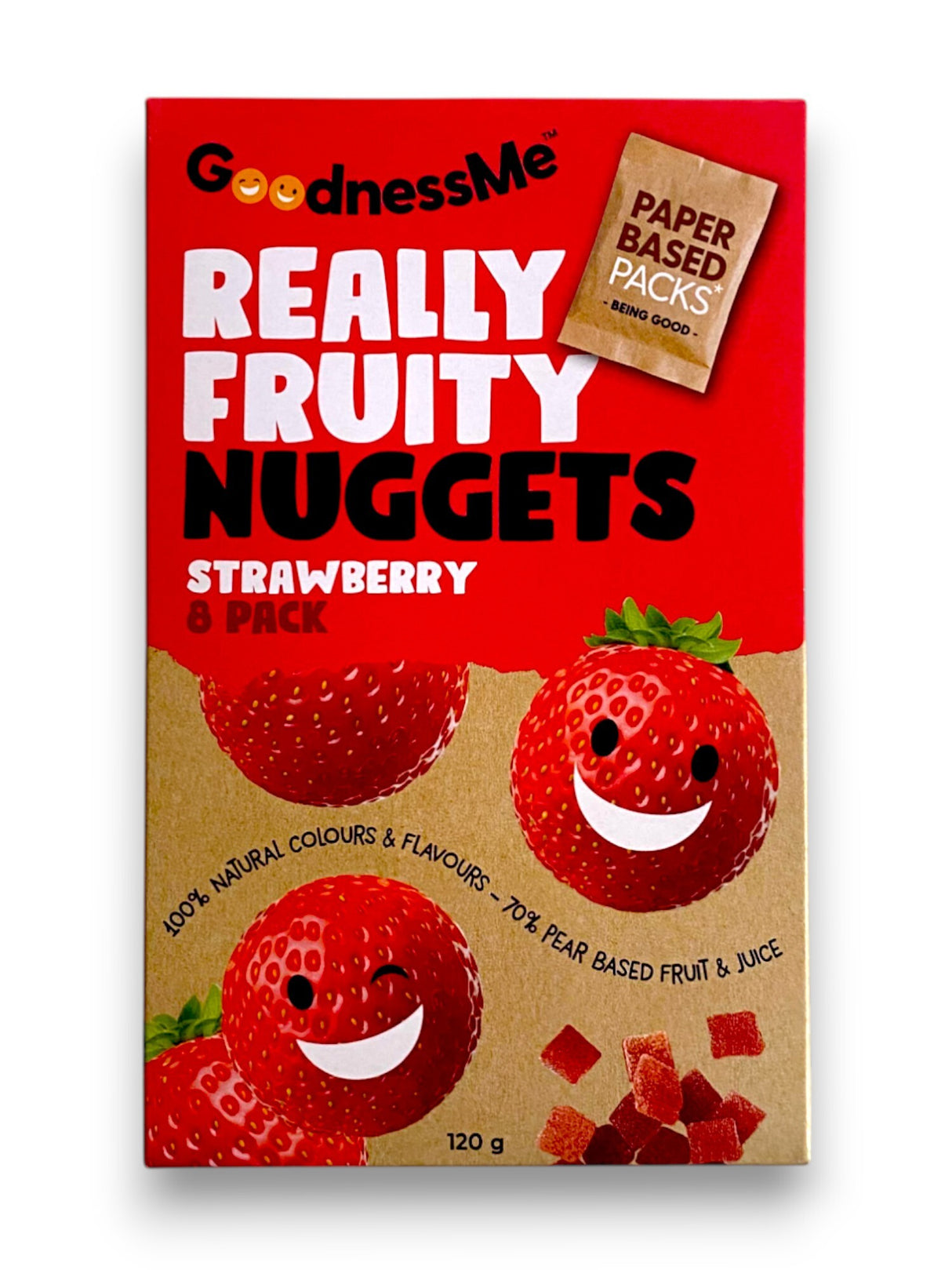 GoodnessMe Fruity Nuggets Strawberry 8Pack