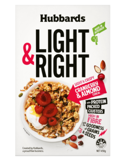Hubbards Light & Right Cranberry & Almond Breakfast Cereal 450g