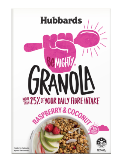 Hubbards Be Mighty Raspberry & Coconut Granola 400g