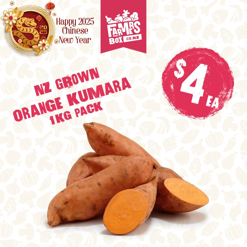 KUMARA ORANGE 1KG BAG (Kumara Karaka)