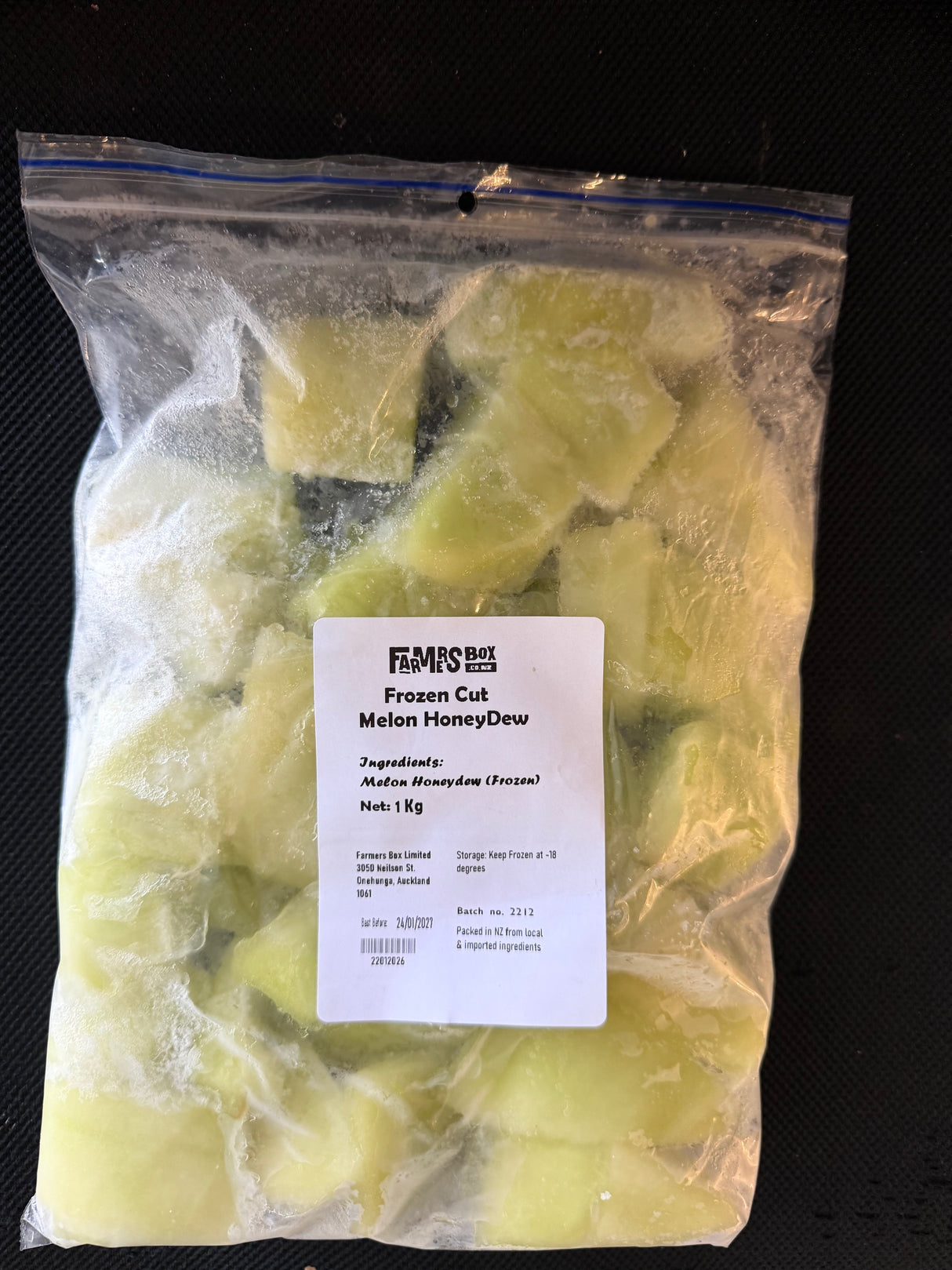 FROZEN CUT MELON HONEY DEW FRUIT 1 KG