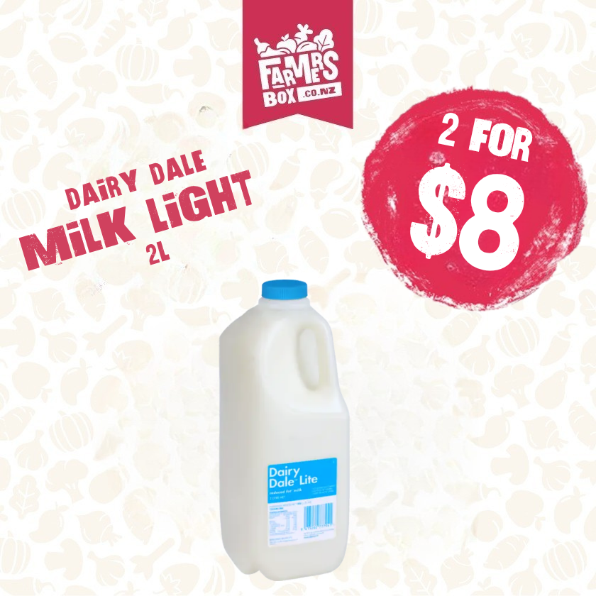 2 Bottles of Dairy Dale Light Milk 2L - Dairy & Eggs -    Farmers Box.