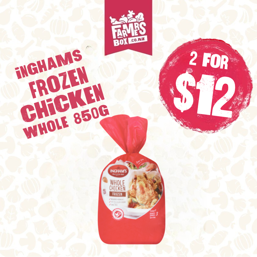 FROZEN CHICKEN WHOLE INGHAM 850G PACK