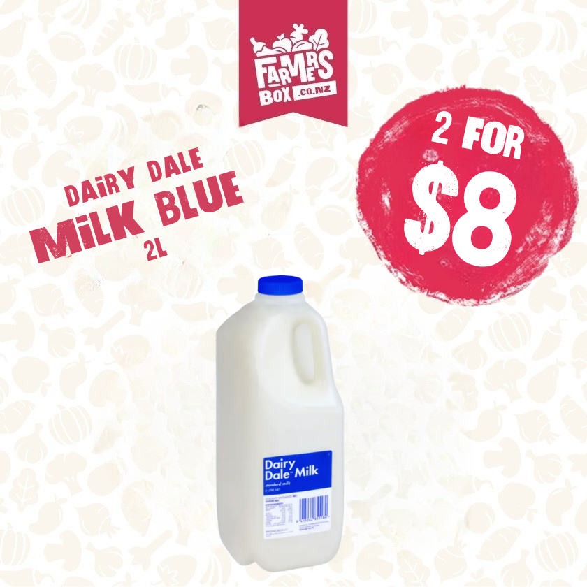 2 Bottles of Dairy Dale Blue Milk 2L - Dairy & Eggs -    Farmers Box.