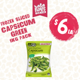 Capsicum Green Frozen 1kg Bag