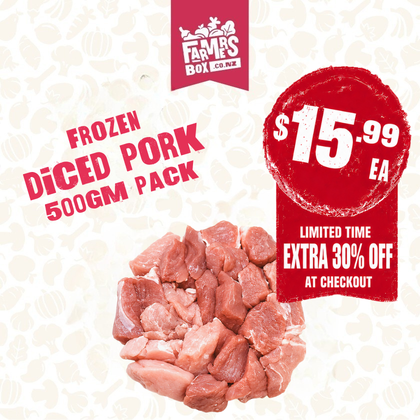 FROZEN PORK DICED 500GM