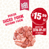 FROZEN PORK DICED 500GM