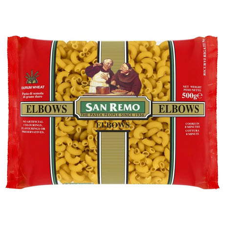 SAN REMO ELBOWS PASTA 500G - Pasta, Sauces & Dips -    Farmers Box.