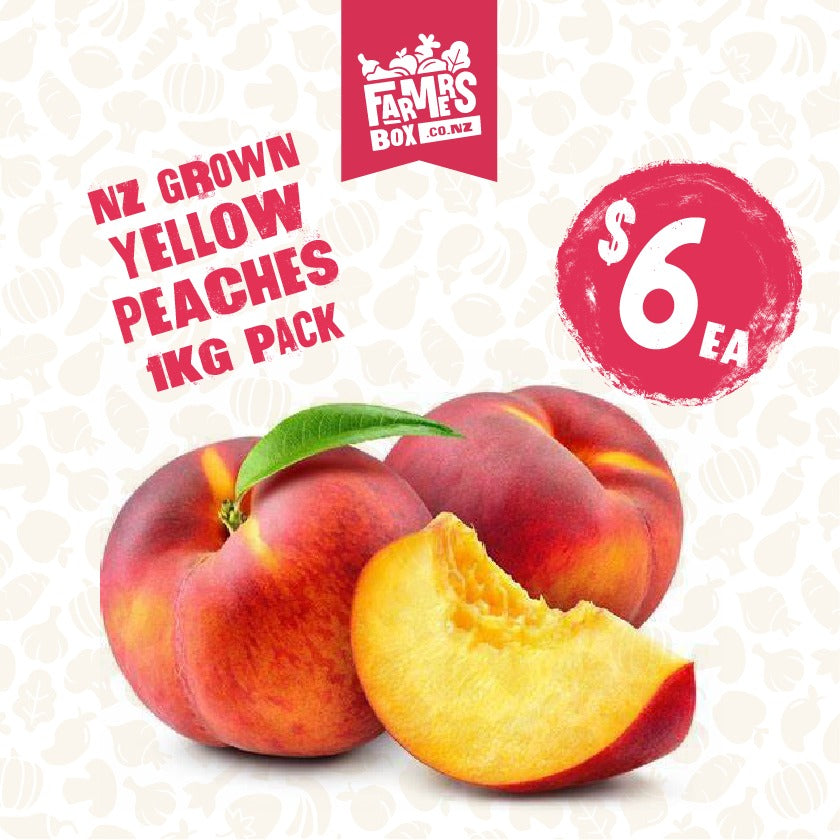 PEACHES YELLOW FLESH 1KG PP (Pītiti Kōwhai)