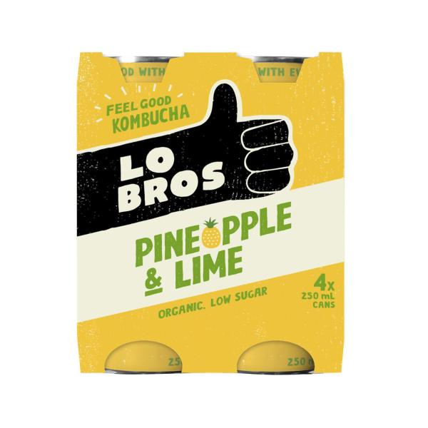 LO BROS ORGANIC KOMBUCHA 4x CAN 250ML