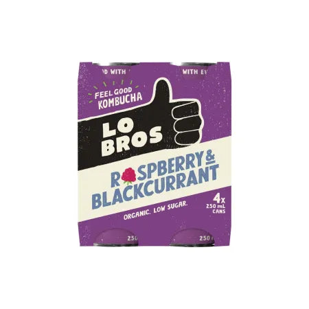 LO BROS ORGANIC KOMBUCHA 4x CAN 250ML