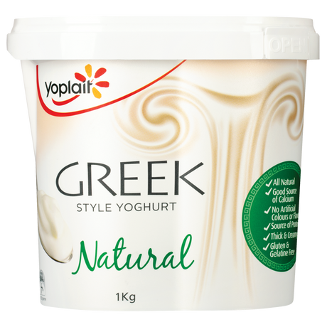 Yoplait Yoghurt Natural Greek 1kg - Dairy & Eggs -    Farmers Box.