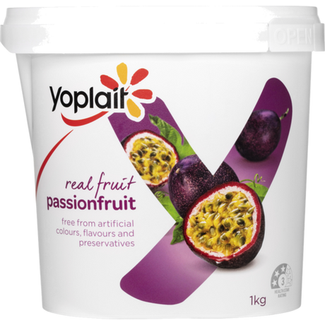 Yoplait Yoghurt Passionfruit 1kg - Dairy & Eggs -    Farmers Box.